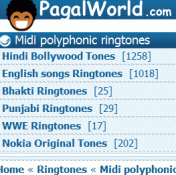 pagalworld.com /Midi_polyphonic_ringtones